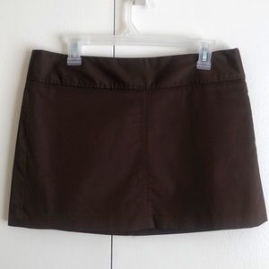 Old Navy Stretch Cotton Mini Skirt (Brown)